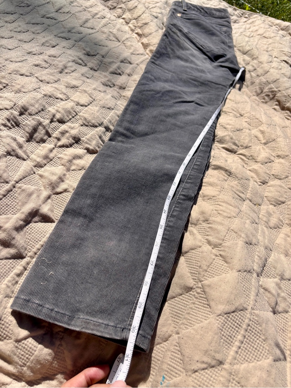 Gap 1969 Always Skinny Flint Gray Corduroy Pants Size 26/2 - Picture 7 of 9